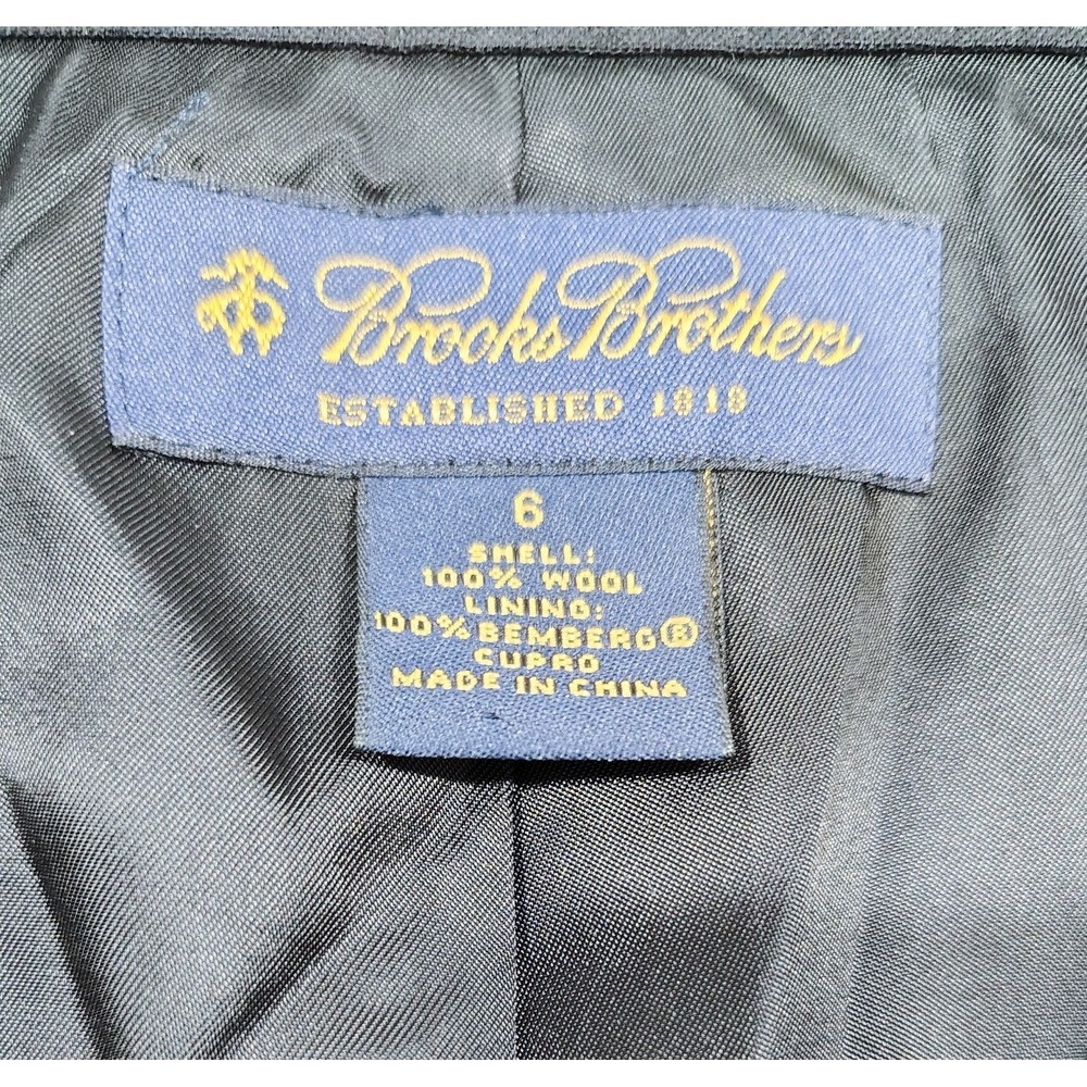 Brooks Brothers Blazer Women Navy Sz 6 Wool Loro Piana Gold Buttons Jacket - Picture 5 of 14